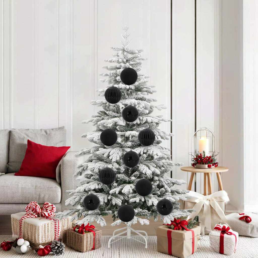 Set di palline di Natale XL 9 pz Nero Ø 15 cm Plastica