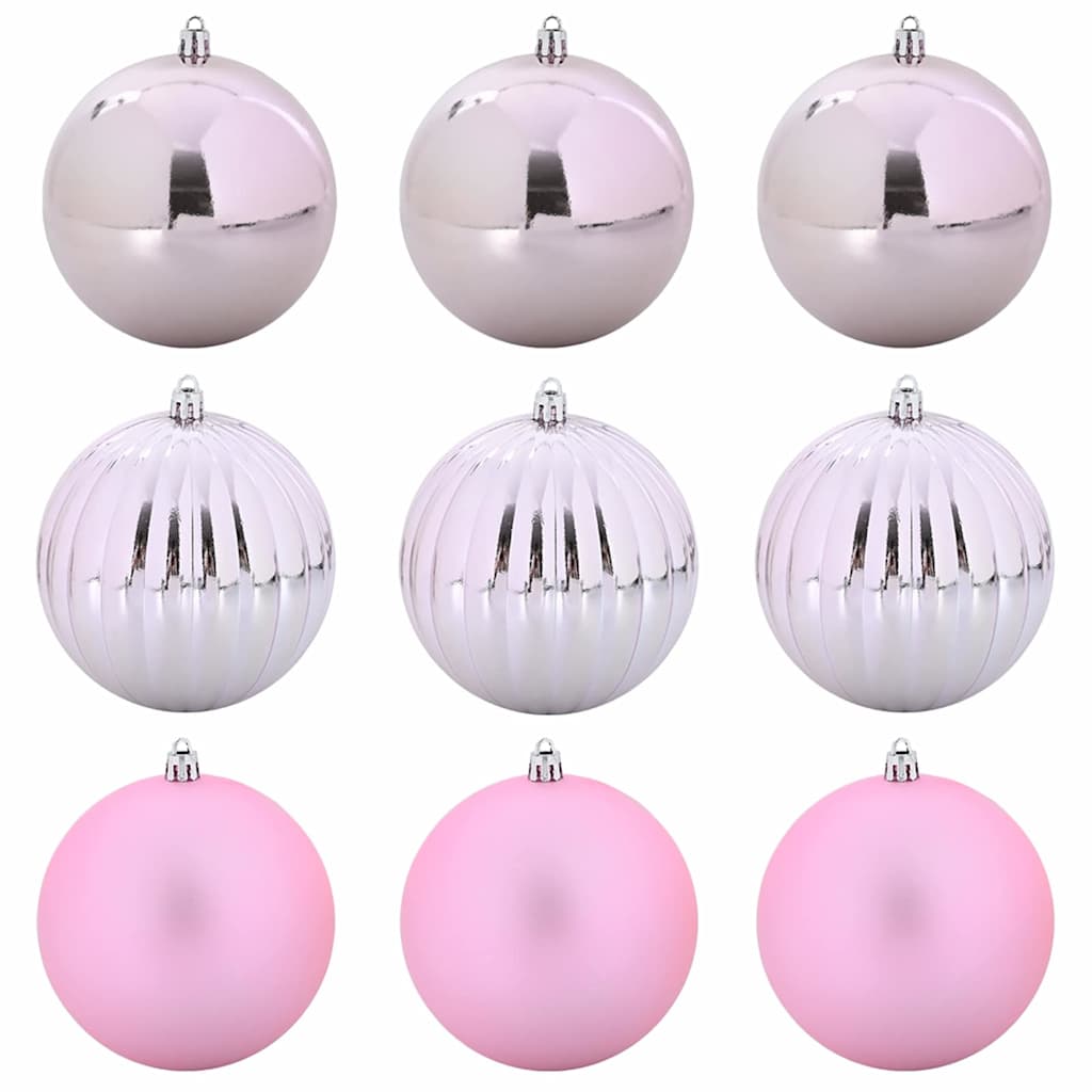 Set di palline di Natale XL 9 pz Rosa Ø 15 cm Plastica