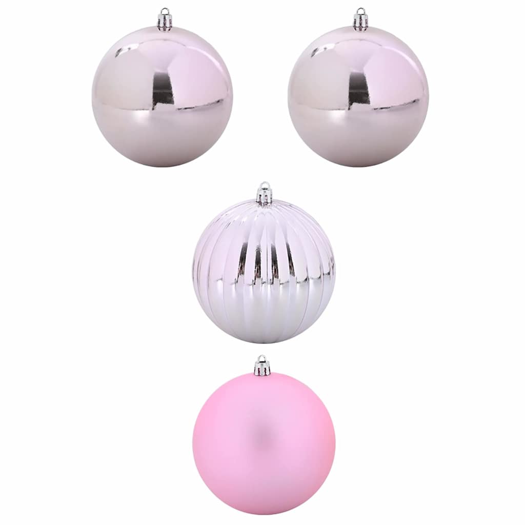 Set di palline di Natale XXL 4 pz Rosa Ø 20 cm Plastica