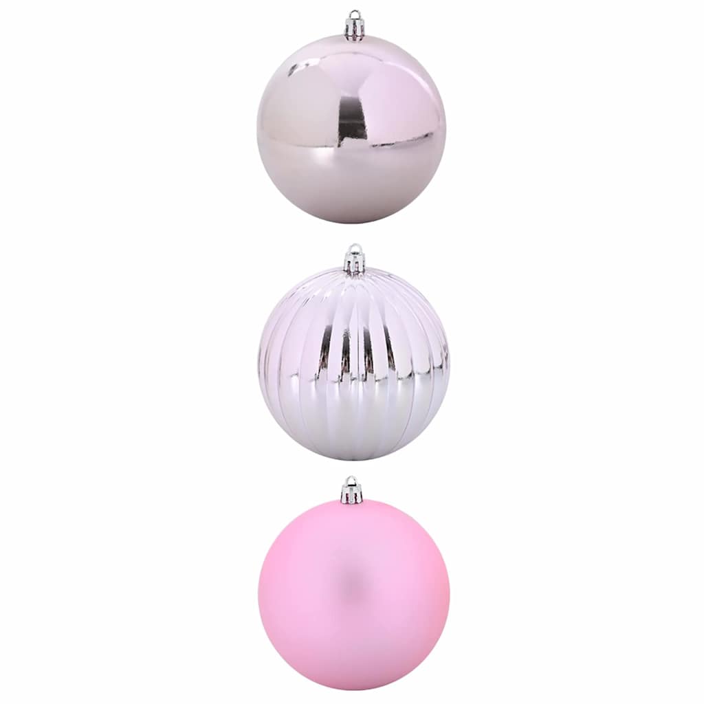 Set di palline di Natale XXL 3 pz Rosa Ø 25 cm Plastica