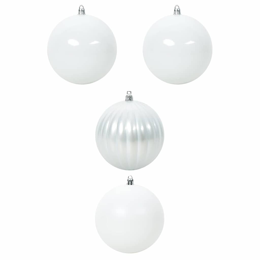 Set di palline di Natale XXL 4 pz Bianco Ø 20 cm Plastica