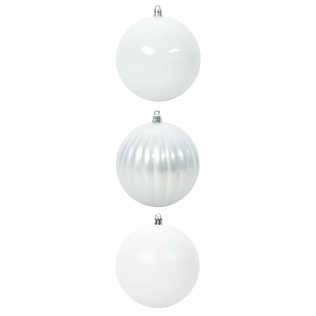 Set di palline di Natale XXL 3 pz Bianco Ø 25 cm Plastica