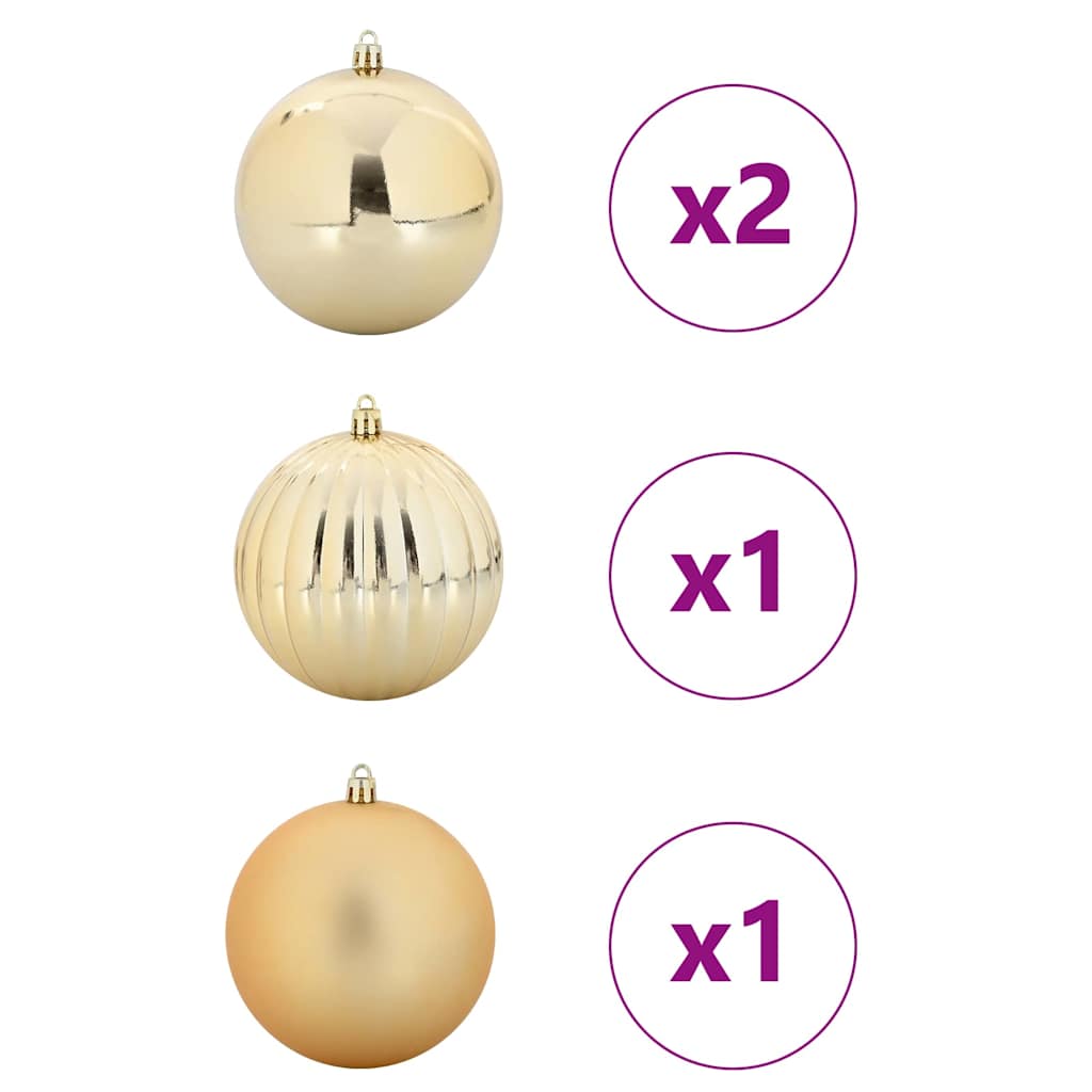 Set di palline di Natale XXL 4 pz Oro Ø 20 cm Plastica