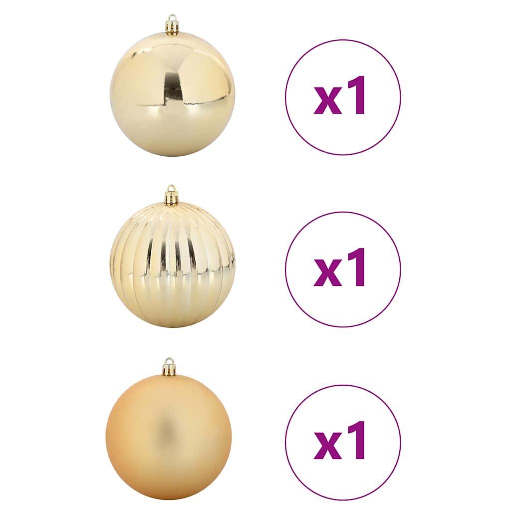 Set di palline di Natale XXL 3 pz Oro Ø 25 cm Plastica