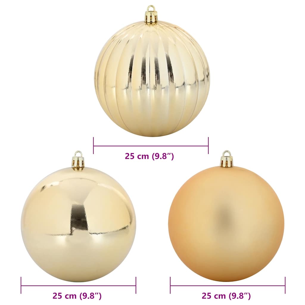 Set di palline di Natale XXL 3 pz Oro Ø 25 cm Plastica