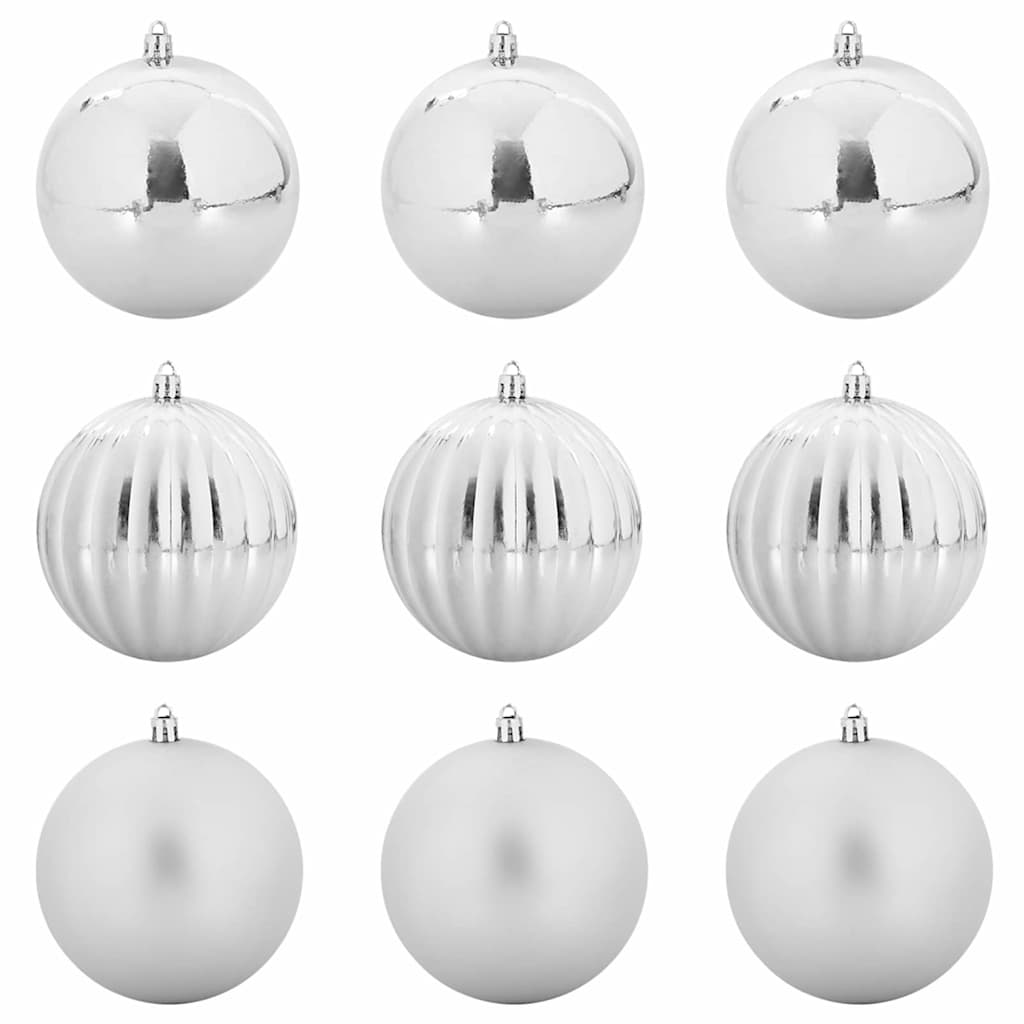 Set di palline di Natale XL 9 pz Argento Ø 15 cm Plastica