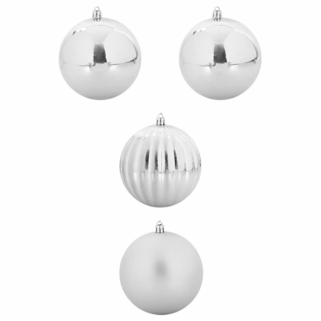 Set di palline di Natale XXL 4 pz Argento Ø 20 cm Plastica