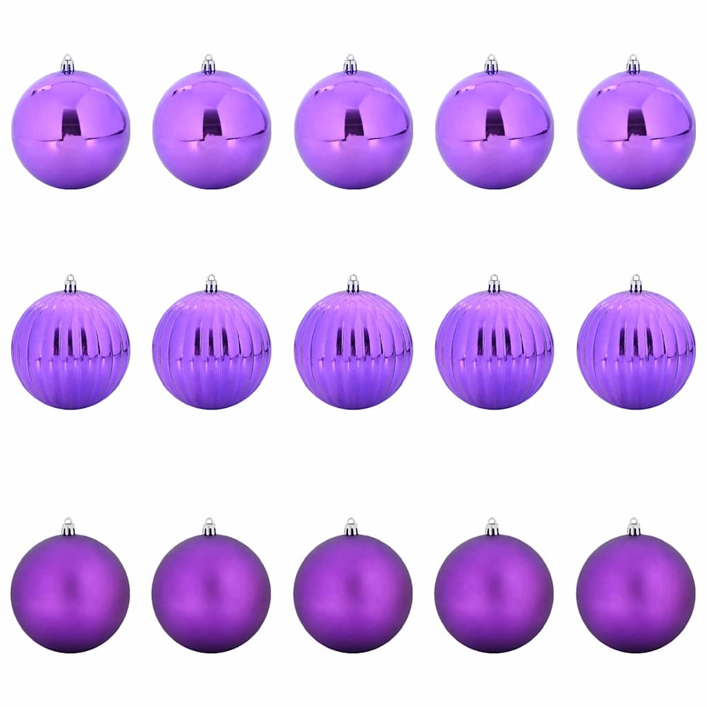 Set di palline di Natale XL 15 pz Lillà Ø 10 cm Plastica