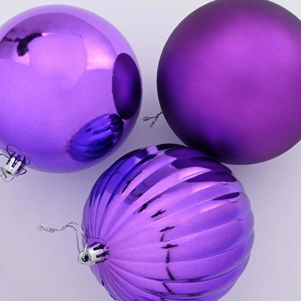 Set di palline di Natale XL 15 pz Lillà Ø 10 cm Plastica