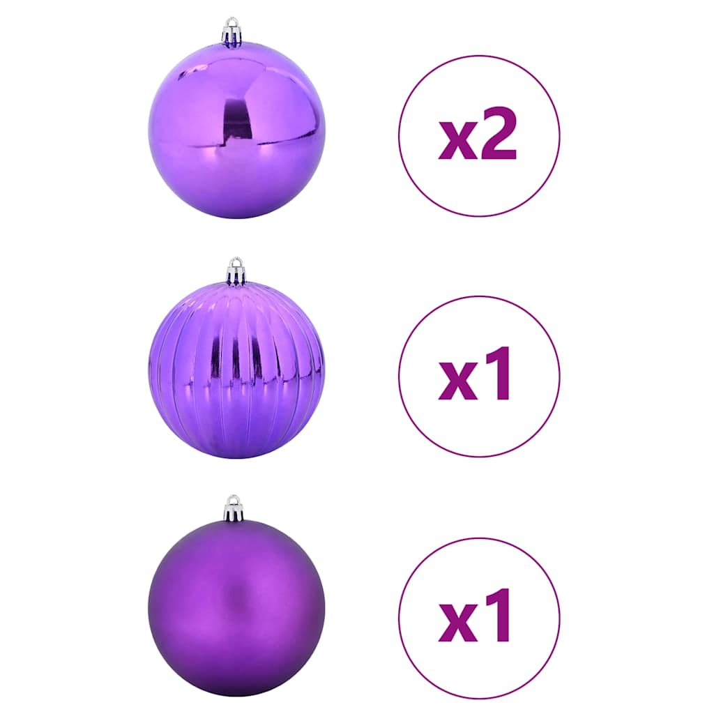 Set di palline di Natale XXL 4 pz Lillà Ø 20 cm Plastica