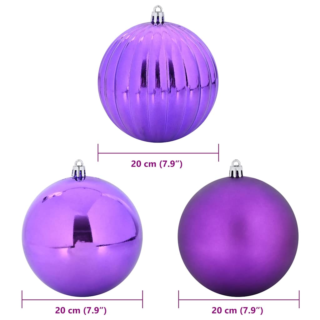 Set di palline di Natale XXL 4 pz Lillà Ø 20 cm Plastica