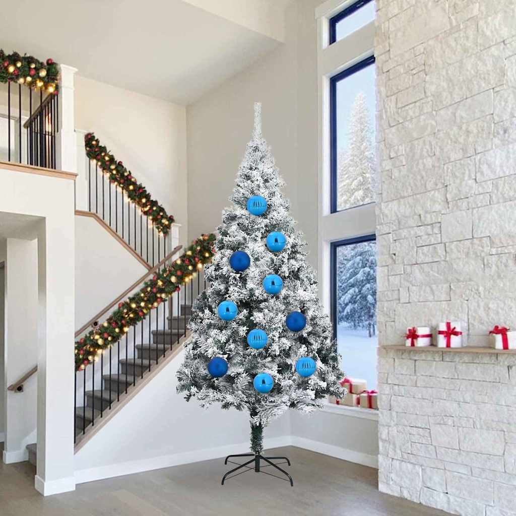 Set di palline di Natale XXL 4 pz Blu Ø 20 cm Plastica