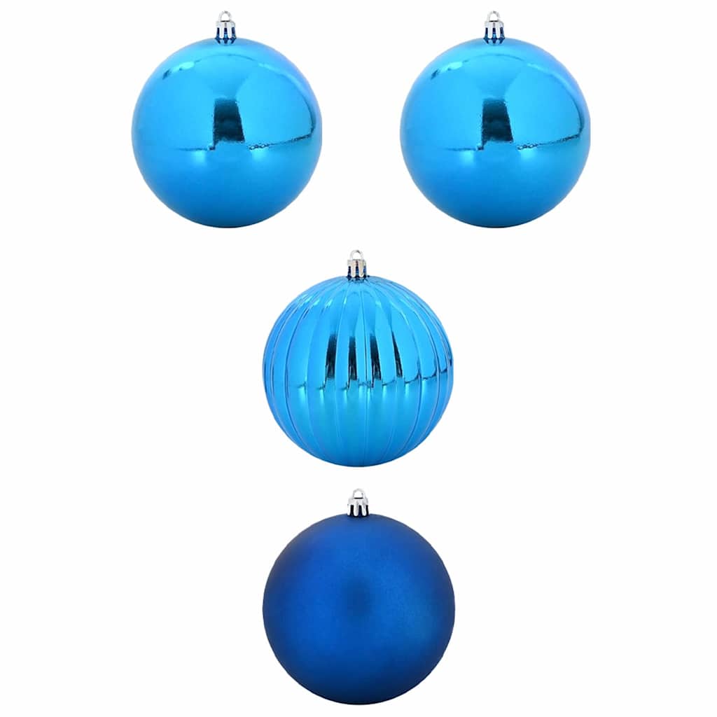 Set di palline di Natale XXL 4 pz Blu Ø 20 cm Plastica