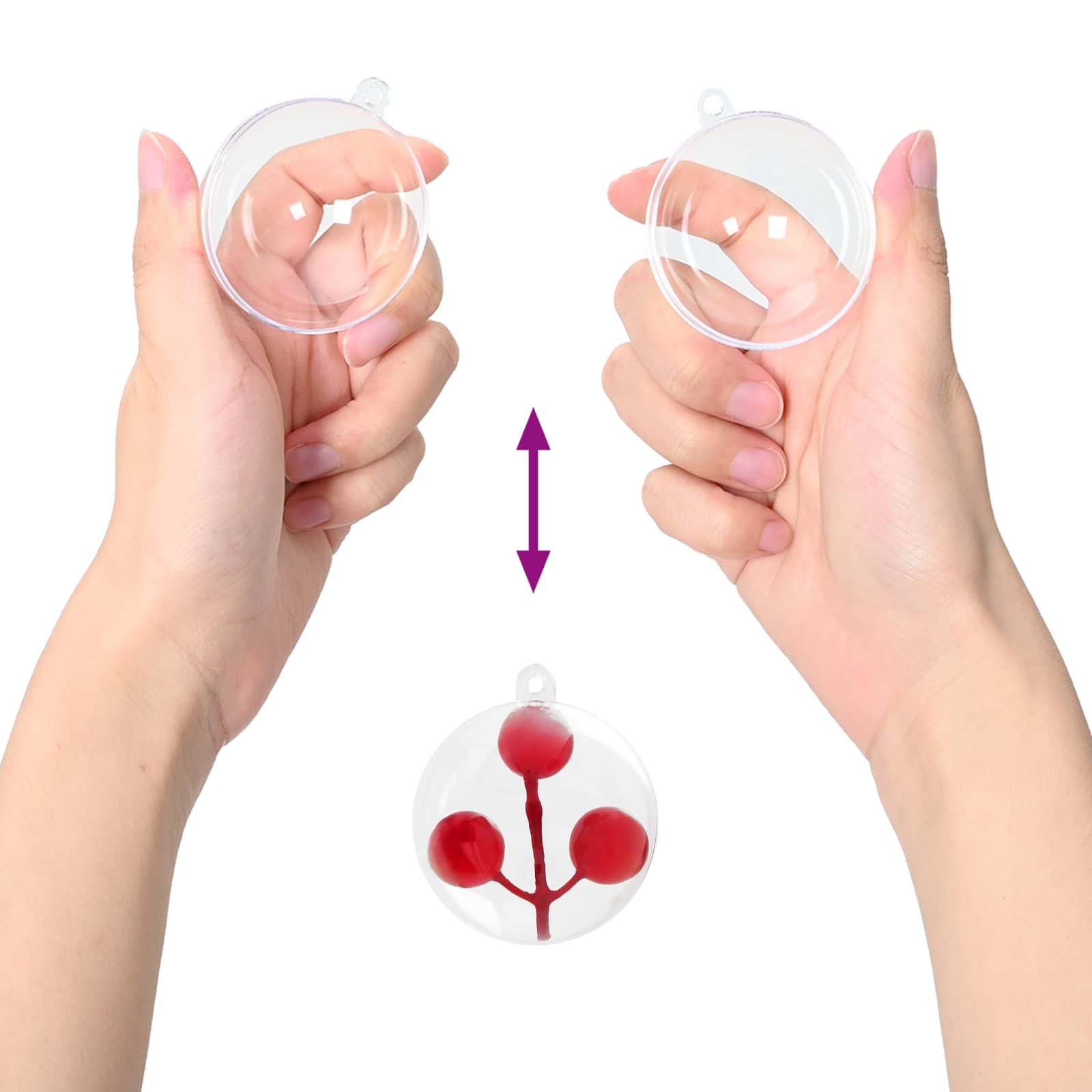 Set di Palle di Natale 50 pz Trasparente Ø 5 cm Plastica