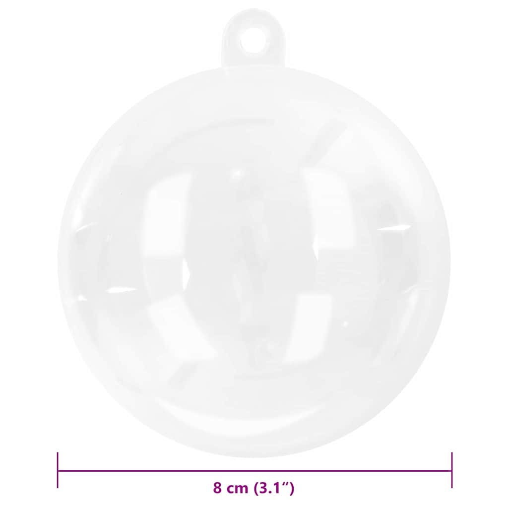 Set di Palle di Natale 25 pz Trasparente Ø 8 cm Plastica