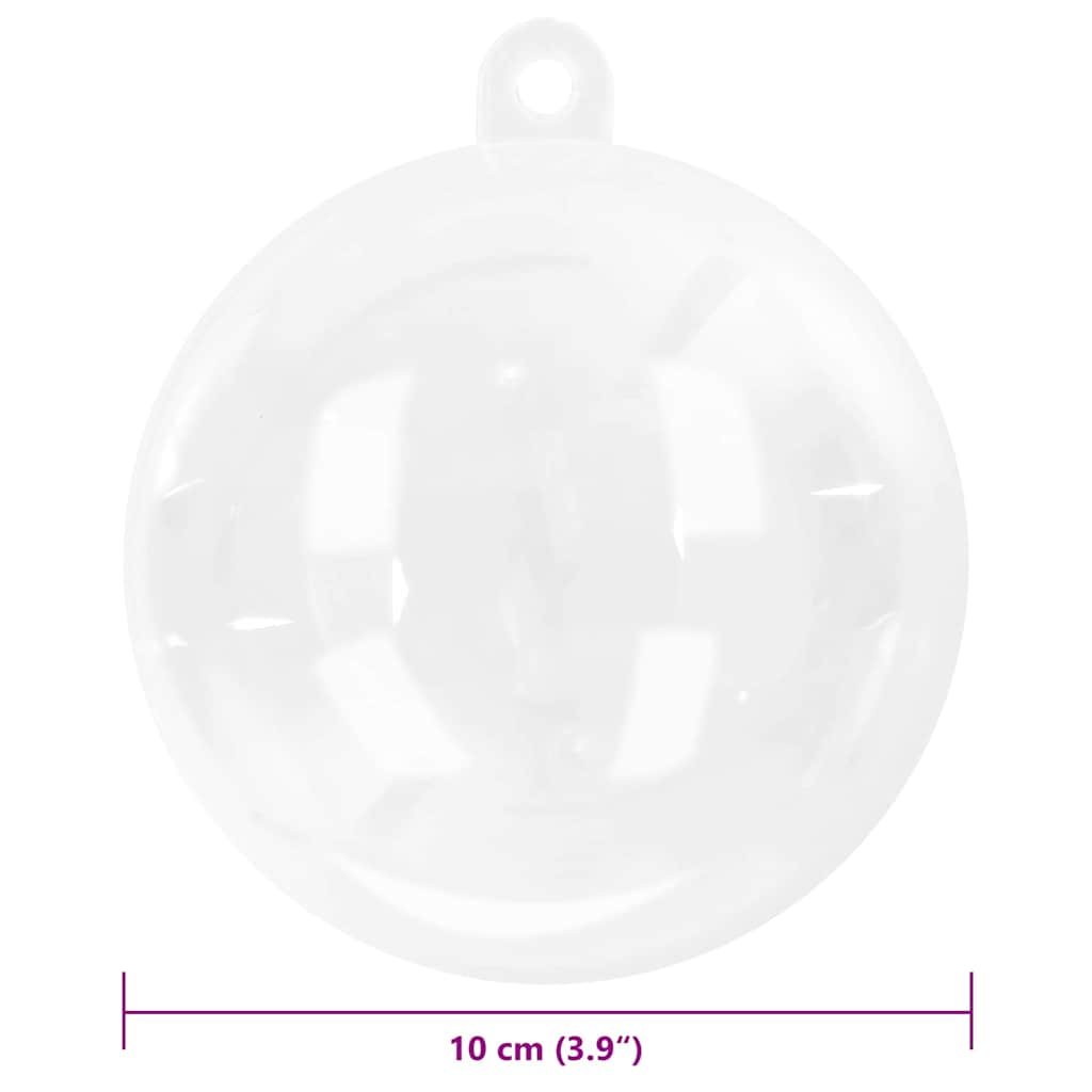 Set di Palle di Natale 100 pz Trasparente Ø 10 cm Plastica