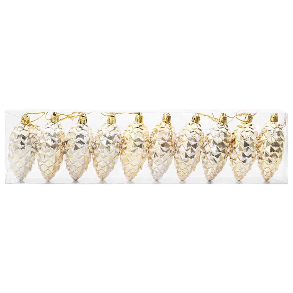 Palla di pino di Natale 40 pz Oro 4 x 9 cm Plastica