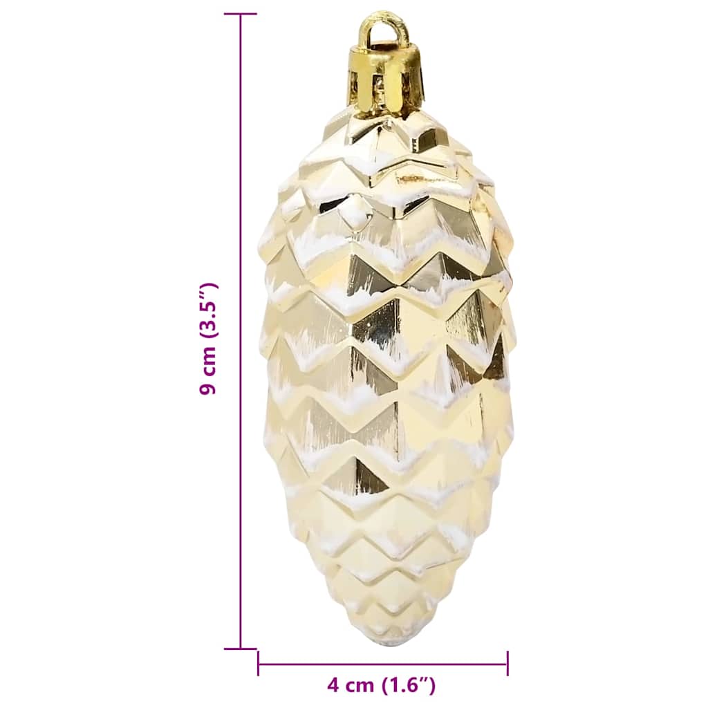 Palla di pino di Natale 40 pz Oro 4 x 9 cm Plastica