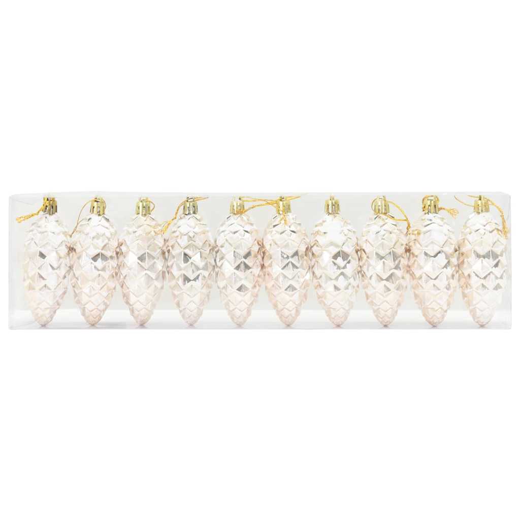 Palla di pino di Natale 40 pz Champagne 4 x 9 cm Plastica