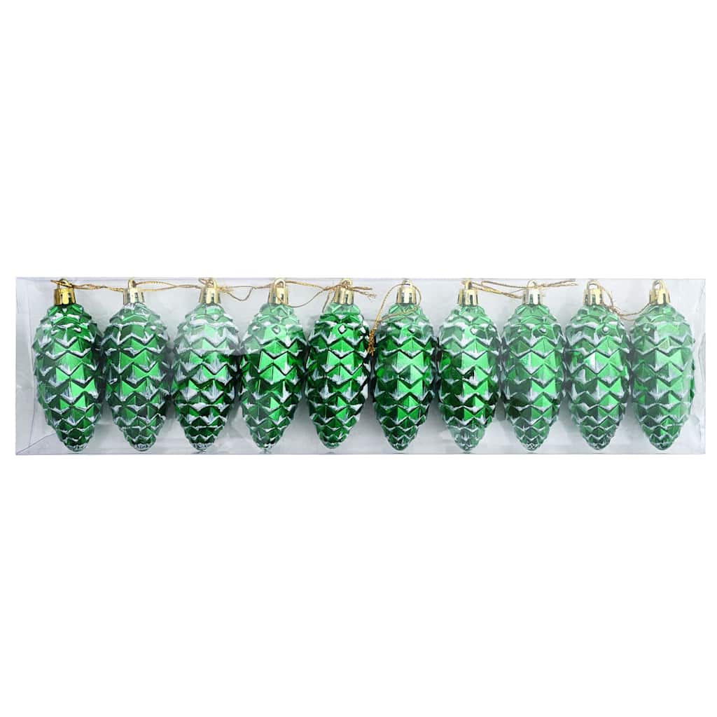 Palla di pino di Natale 40 pz Verde 4 x 9 cm Plastica