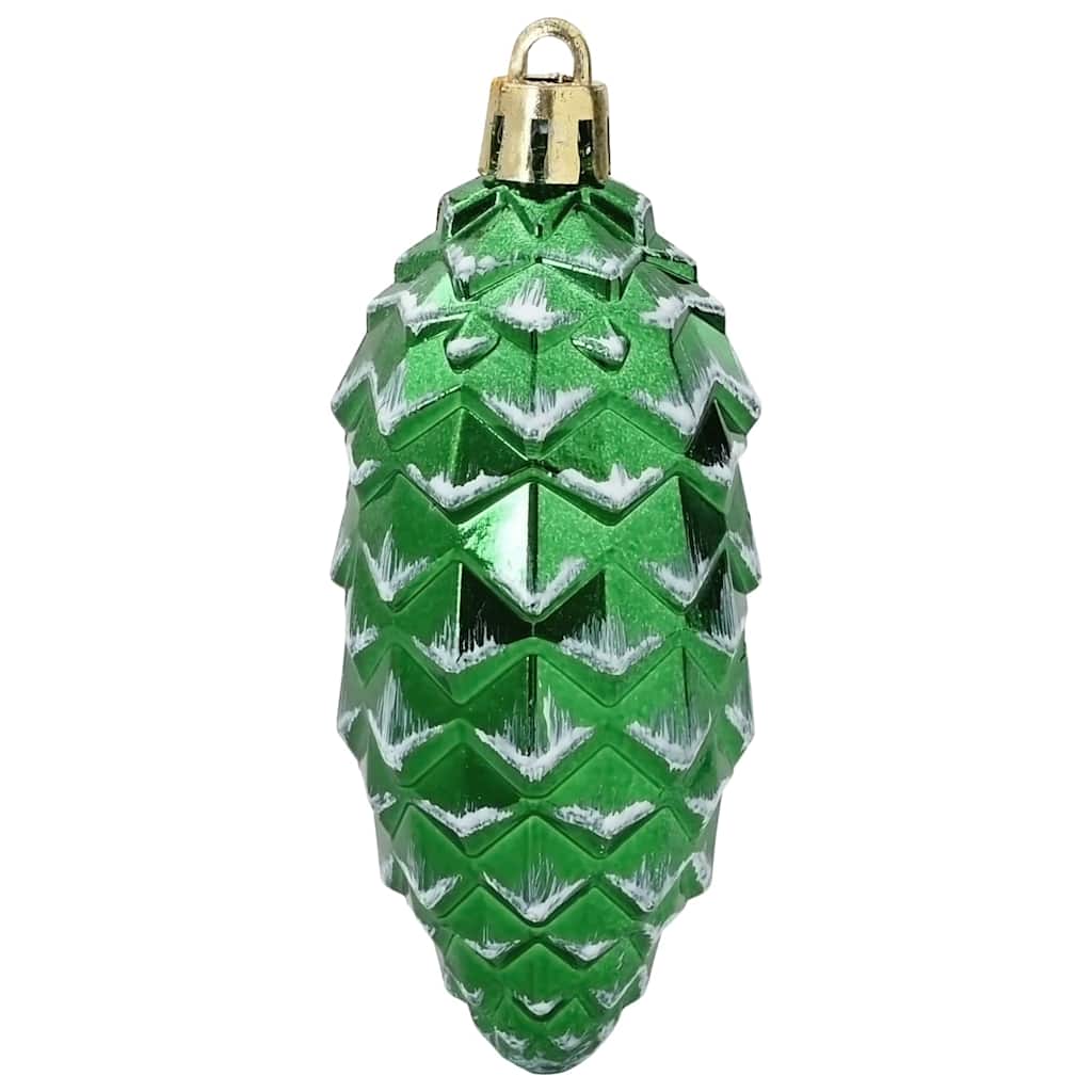 Palla di pino di Natale 40 pz Verde 4 x 9 cm Plastica