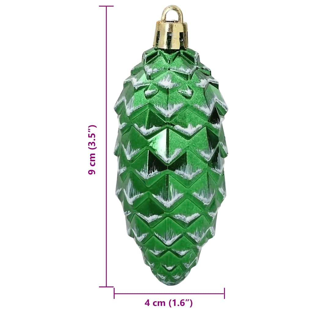 Palla di pino di Natale 40 pz Verde 4 x 9 cm Plastica