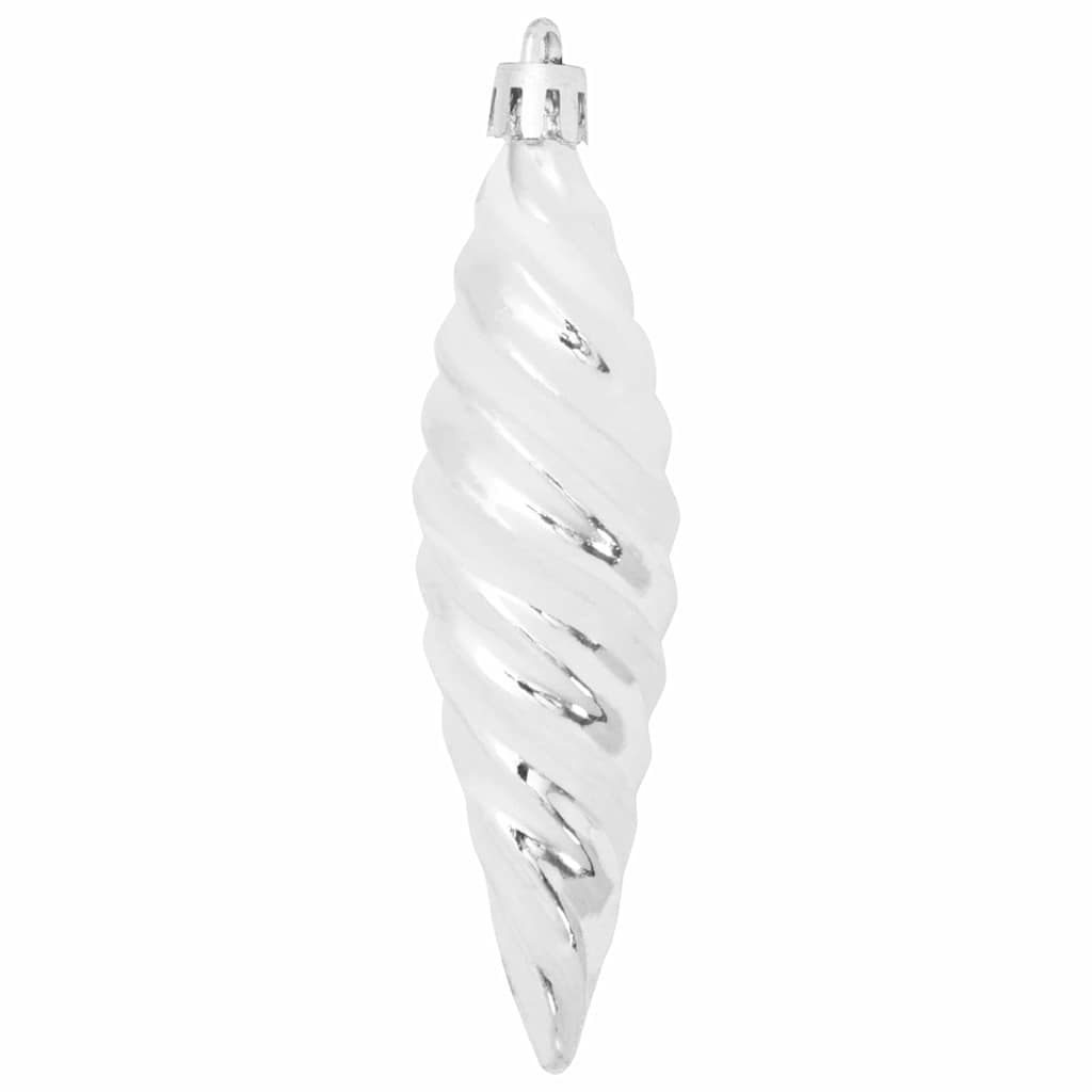 Palla a spirale di Natale 40 pz Argento 3 x 11 cm Plastica