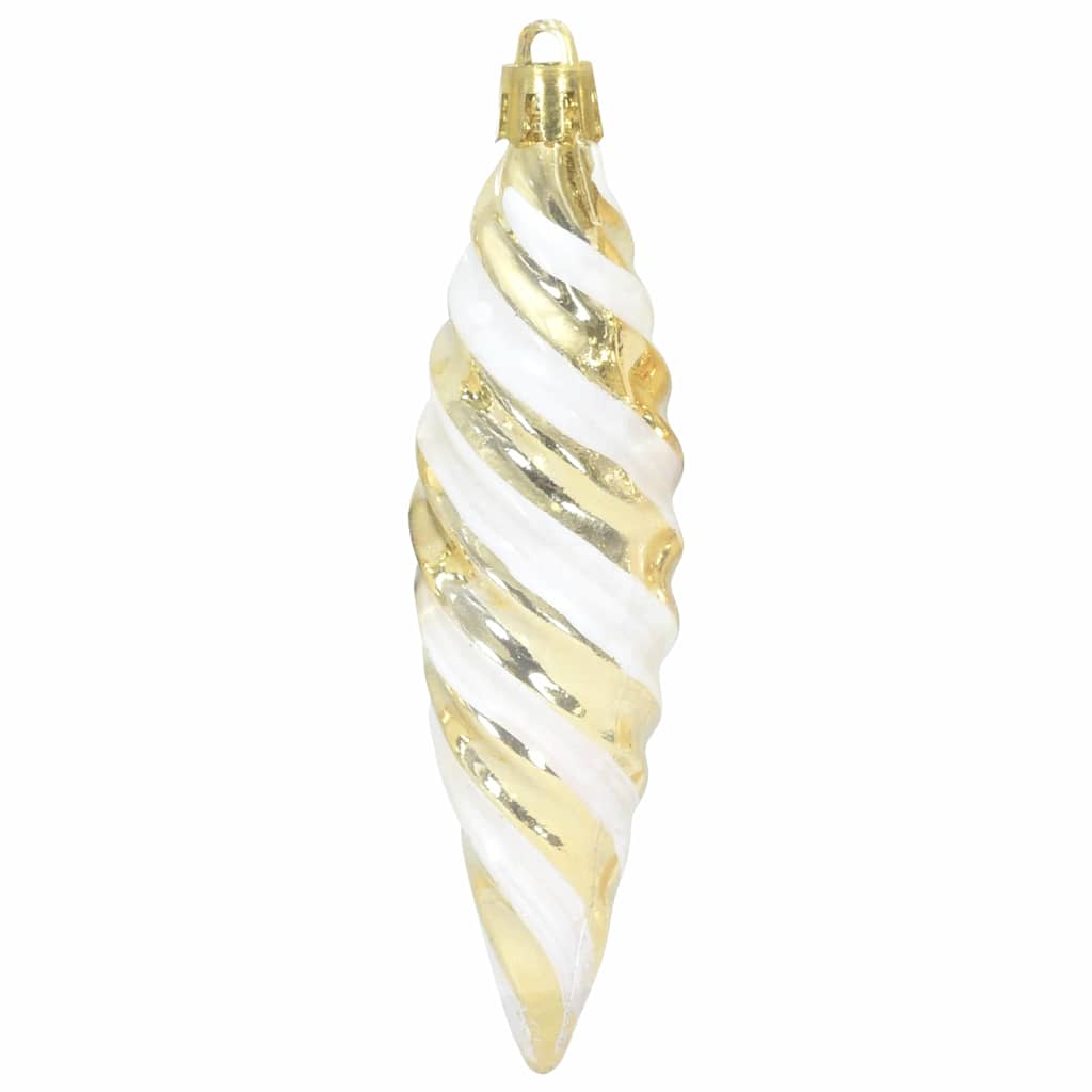 Palla a spirale di Natale 40 pz Oro 3 x 11 cm Plastica