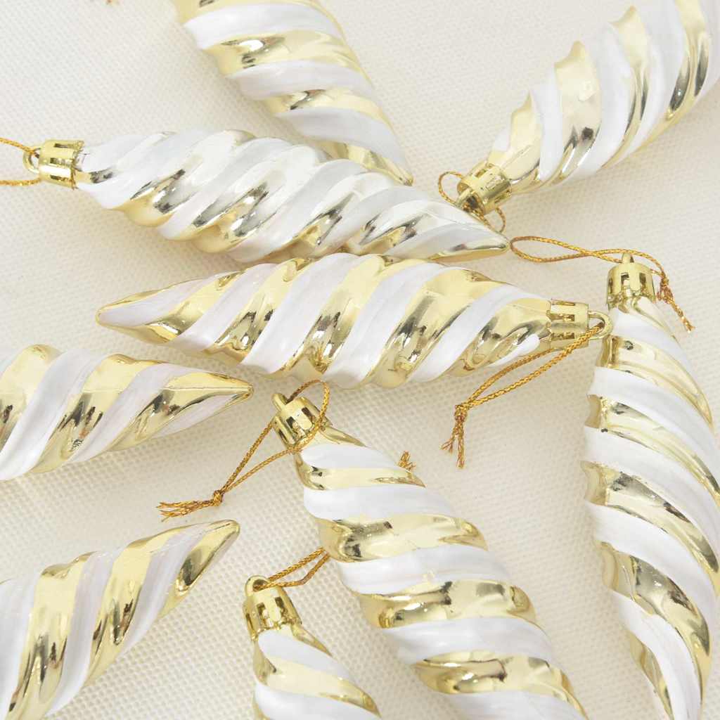 Palla a spirale di Natale 40 pz Oro 3 x 11 cm Plastica
