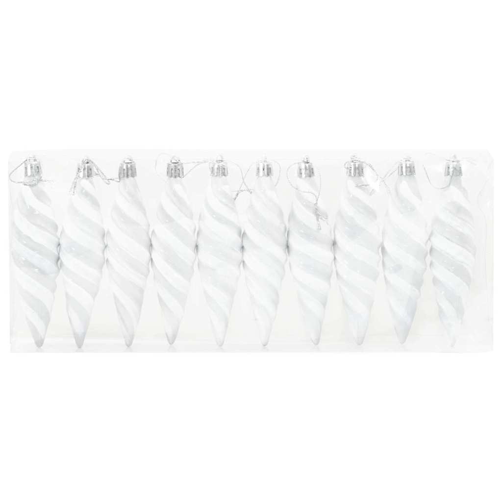 Palla a spirale di Natale 40 pz Bianco 3 x 11 cm Plastica