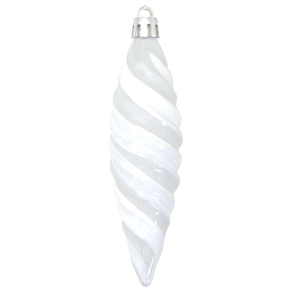 Palla a spirale di Natale 40 pz Bianco 3 x 11 cm Plastica