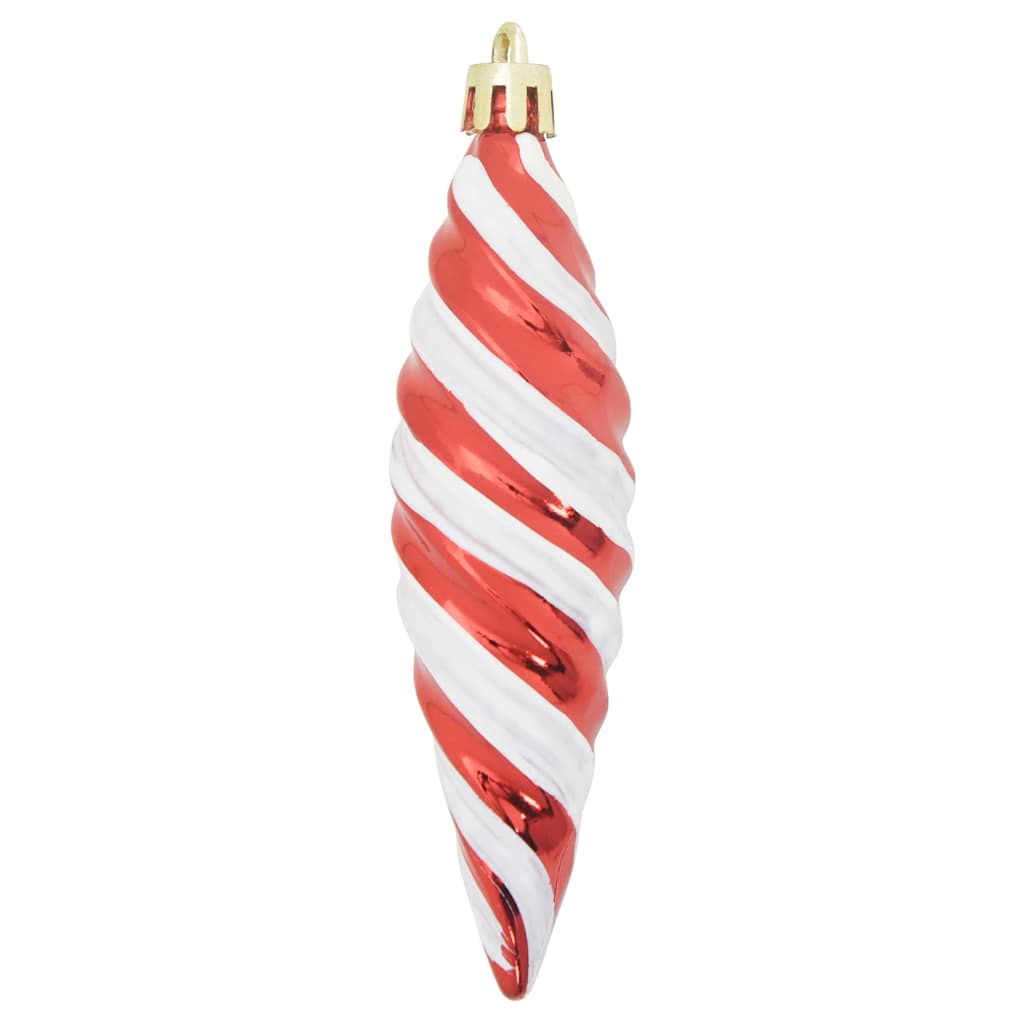 Palla a spirale di Natale 40 pz Rosso 3 x 11 cm Plastica