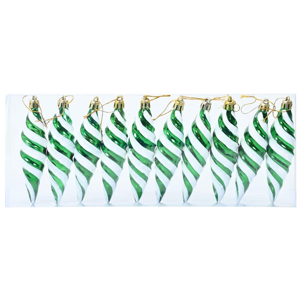 Palla a spirale di Natale 40 pz Verde 3 x 11 cm Plastica