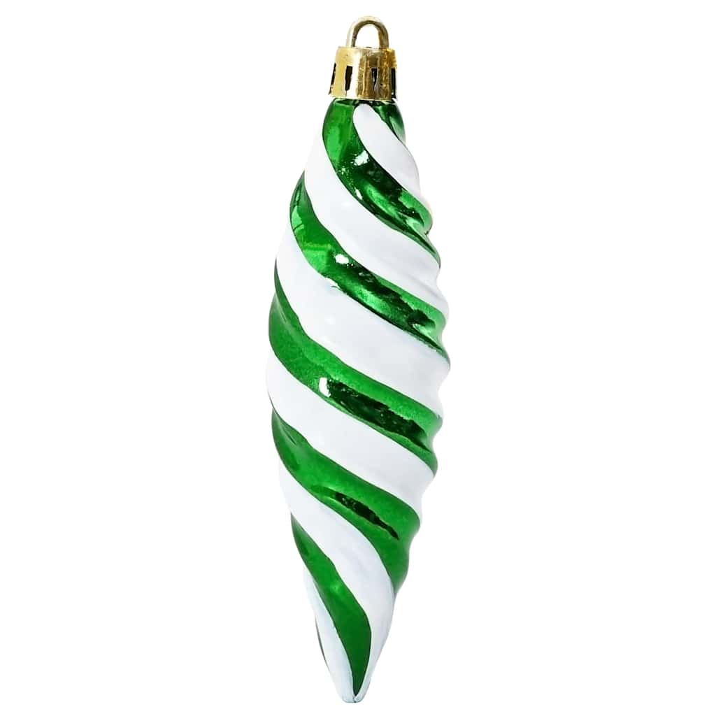 Palla a spirale di Natale 40 pz Verde 3 x 11 cm Plastica