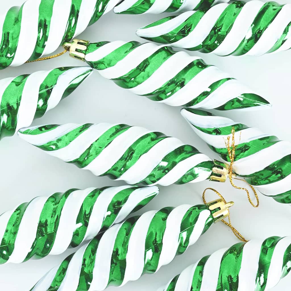 Palla a spirale di Natale 40 pz Verde 3 x 11 cm Plastica