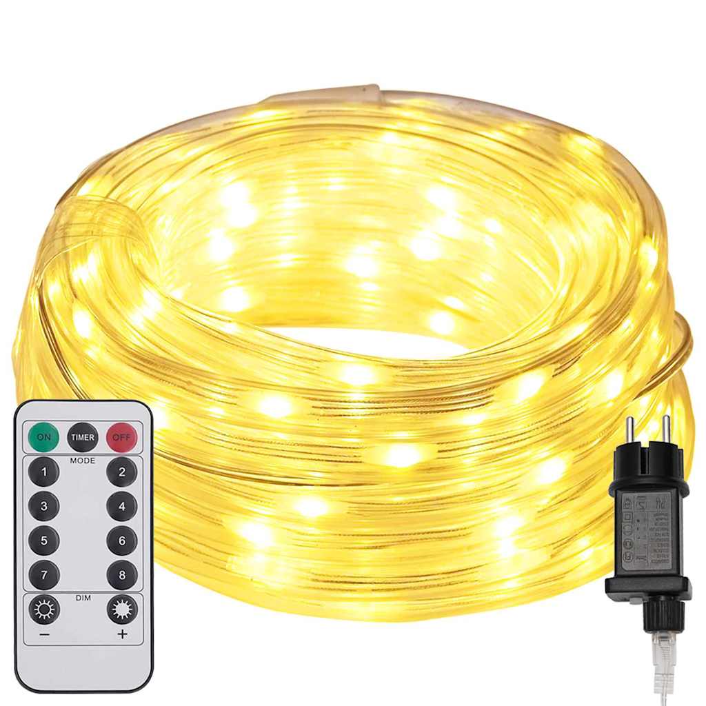 Luce a corda con 120 LED Bianco caldo 5 m PVC