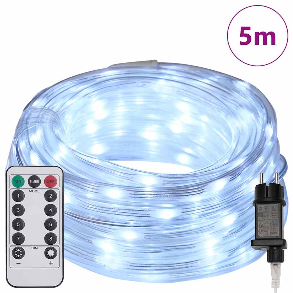 Luce a corda con 120 LED Bianco Freddo 5 m PVC