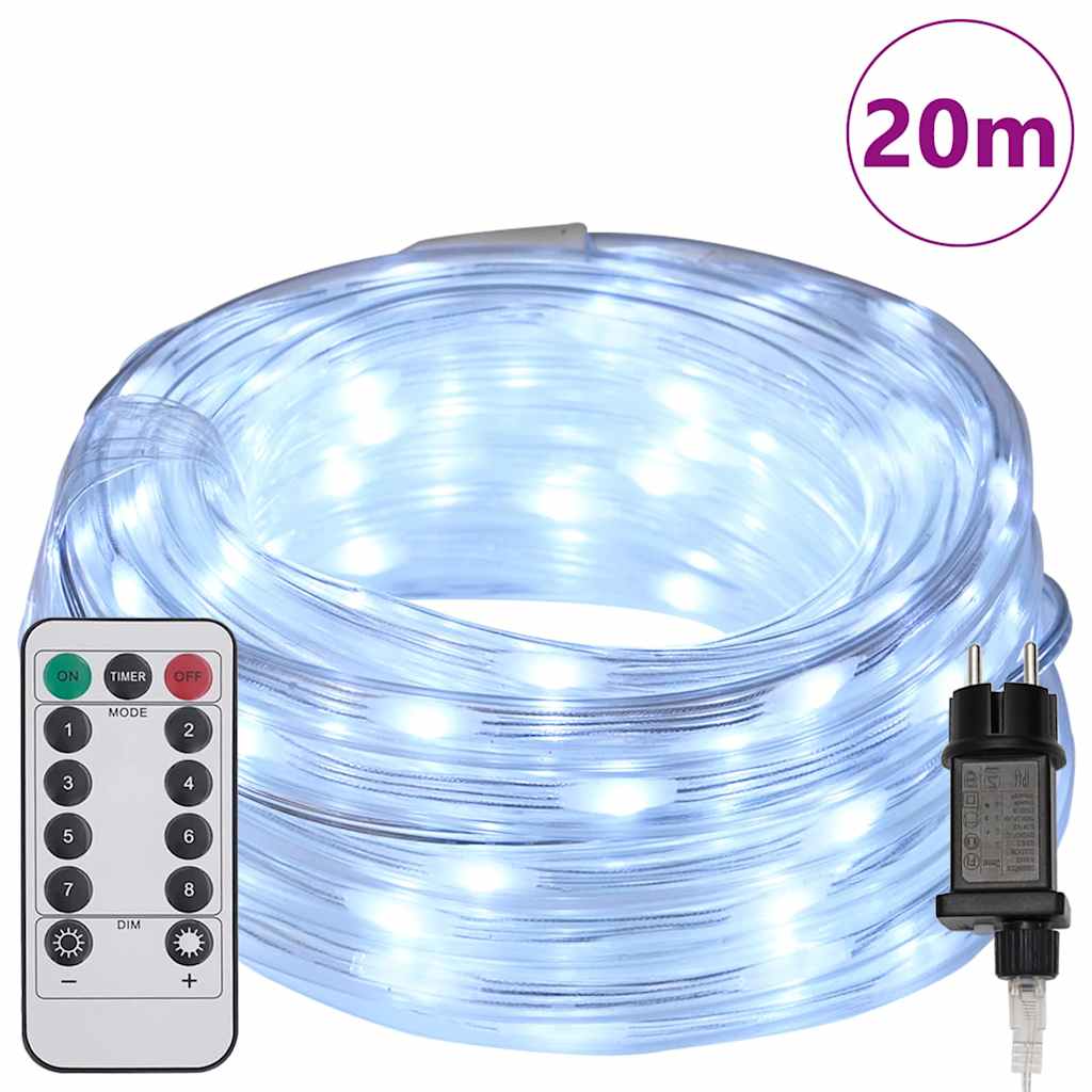 Luce a corda con 480 LED Bianco Freddo 20 m PVC