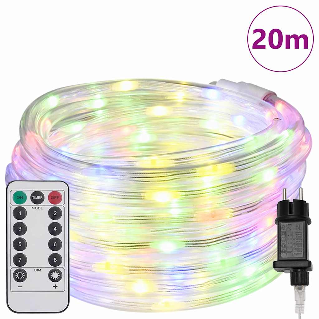 Luce a corda con 480 LED Multicolore 20 m PVC