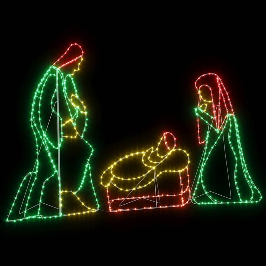 Scena natalizia illuminata Multicolore 112 x 71,5 cm PVC