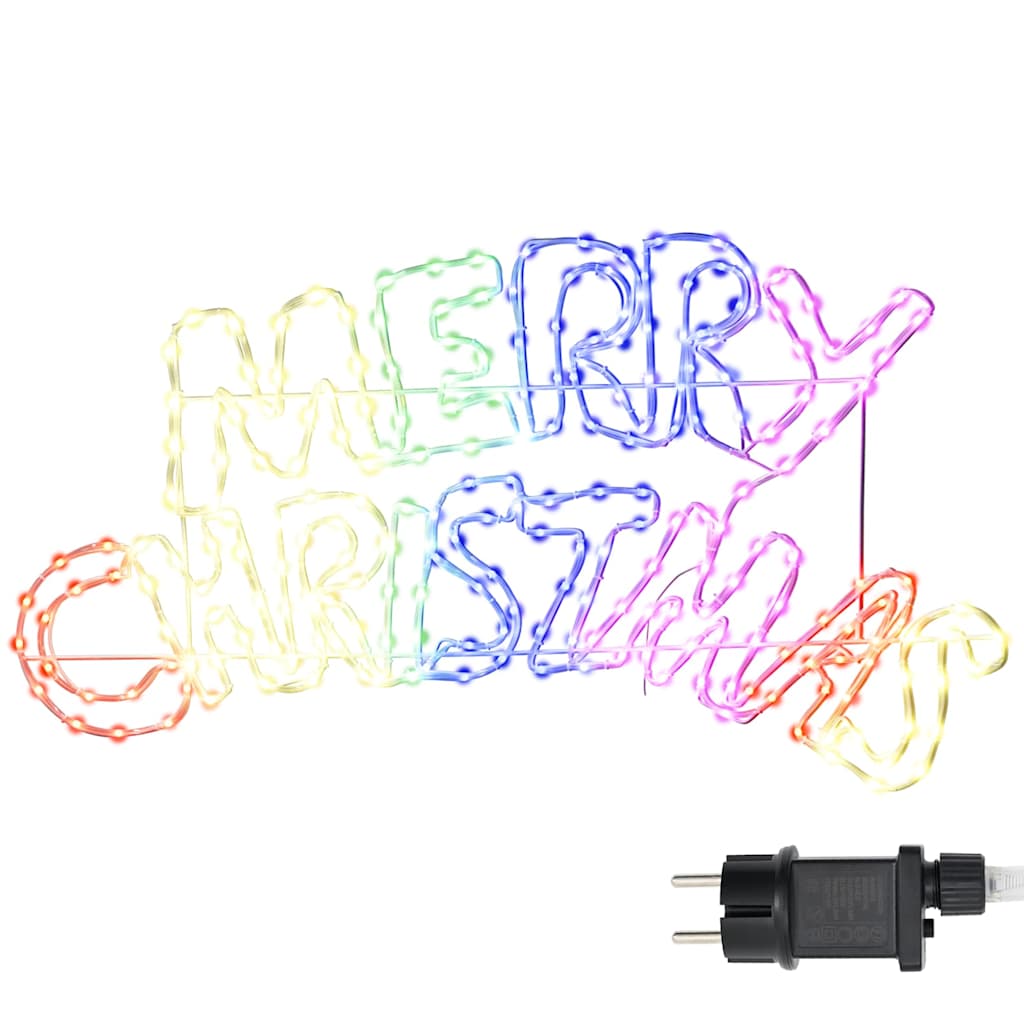 Insegna di Natale 240 LED Multicolore 99,5 x 54 cm PVC