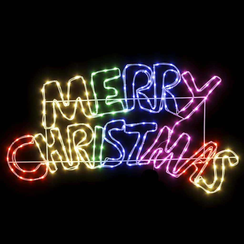 Insegna di Natale 240 LED Multicolore 99,5 x 54 cm PVC