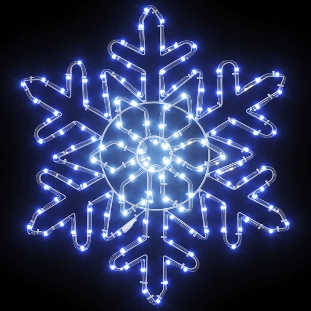 Fiocco di Neve di Natale 156 LED Blu 55,5 x 55,5 x 0,75 cm PVC