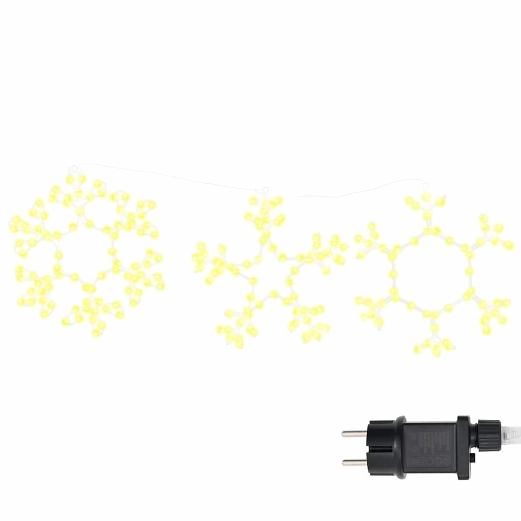 Fiocco di Neve di Natale 252 LED Bianco caldo 44,5 x 38 cm PVC