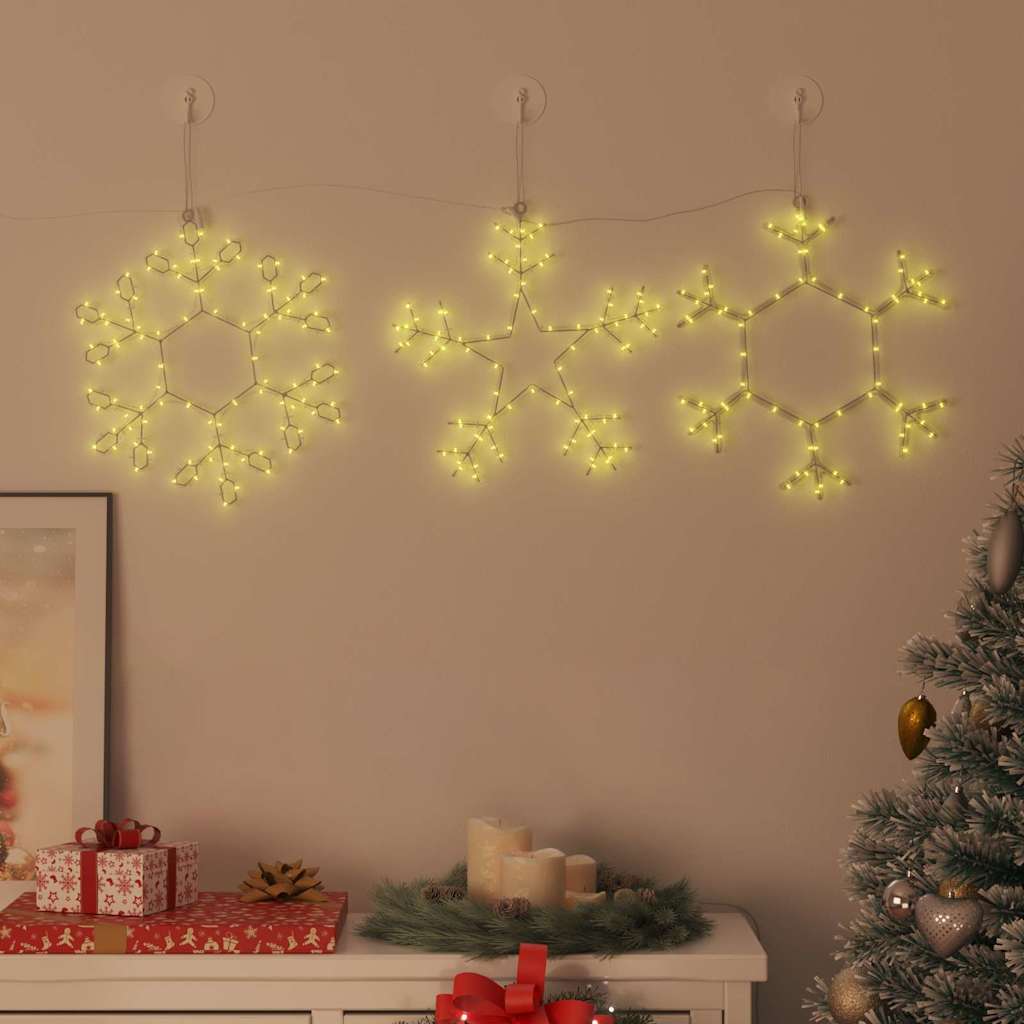 Fiocco di Neve di Natale 252 LED Bianco caldo 44,5 x 38 cm PVC