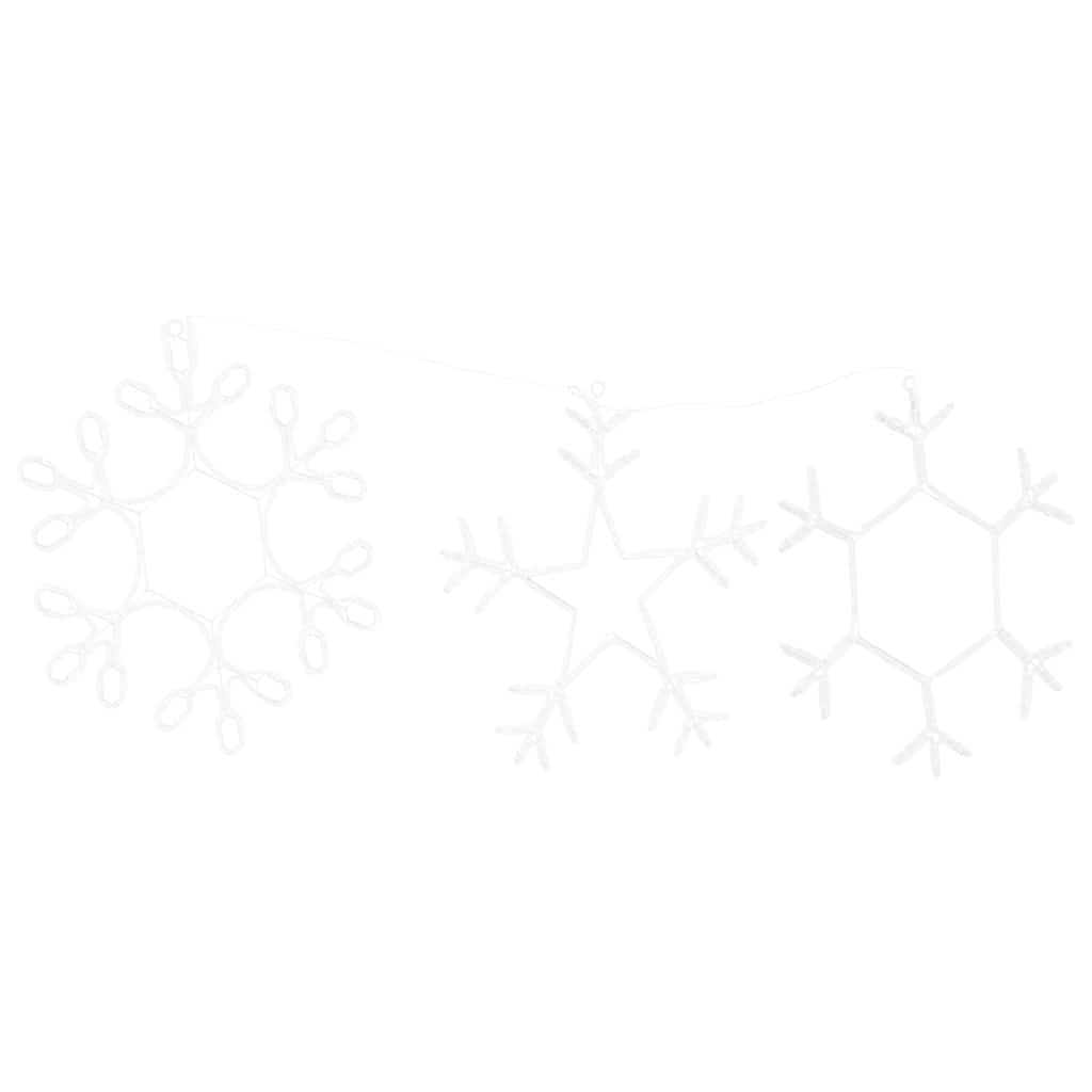 Fiocco di Neve di Natale 252 LED Bianco caldo 44,5 x 38 cm PVC