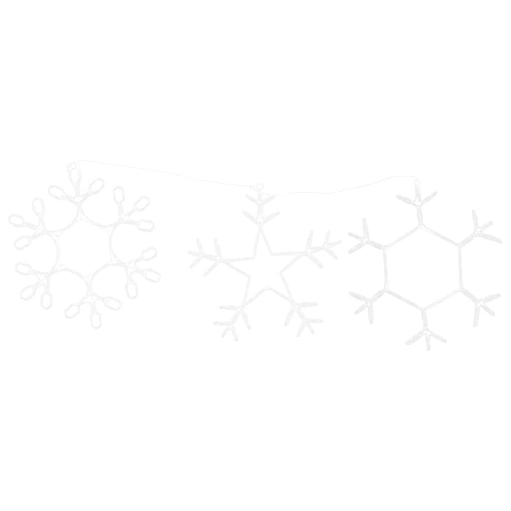 Fiocco di Neve di Natale 252 LED Bianco caldo 44,5 x 38 cm PVC