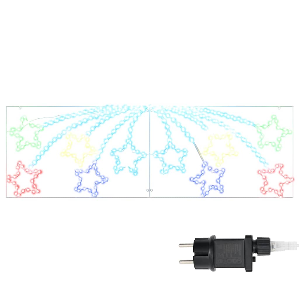 Stella di Natale 432 LED Multicolore 182 x 58 cm PVC
