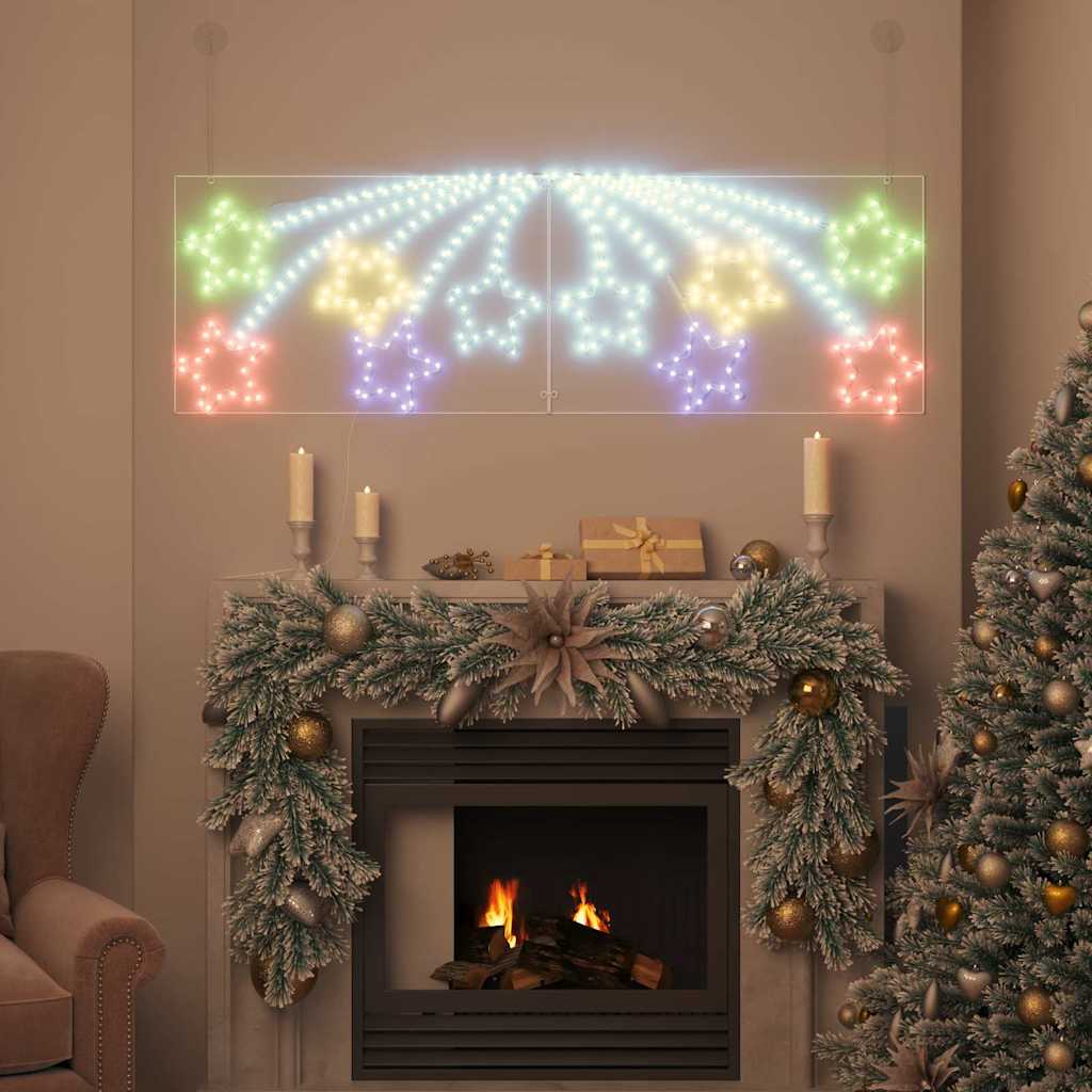 Stella di Natale 432 LED Multicolore 182 x 58 cm PVC