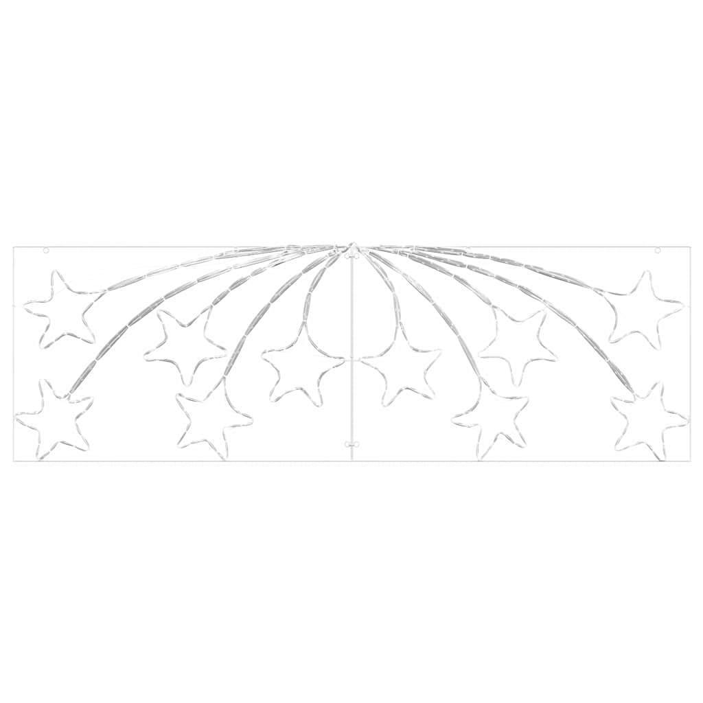 Stella di Natale 432 LED Multicolore 182 x 58 cm PVC